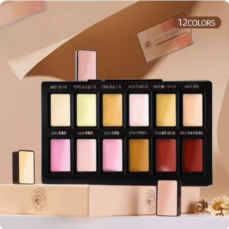 12color Skin Color Solid Water - Watercolor Paint Set Solid Pigment recension och pris