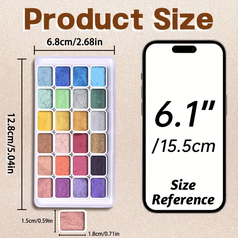 20/24/60/72 Colors Pearl Water - Watercolor Paint Set Solid Pigment recension och pris