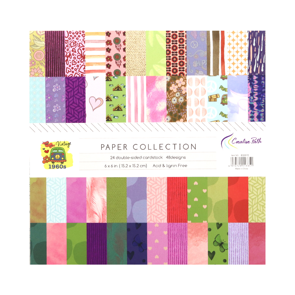 Creative Path 1960s Vintage Fl - Vintage Junk Journal Scrapbooking Paper recension och pris